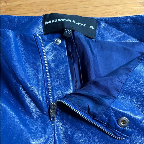 EUC Mowalola-True Blue faux leather pants. Size XS - Picture 8 of 12